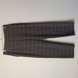 Sag Harbor Stretch Brown Glen Plaid Pull On Trousers Dress Pants, Womens Size 10